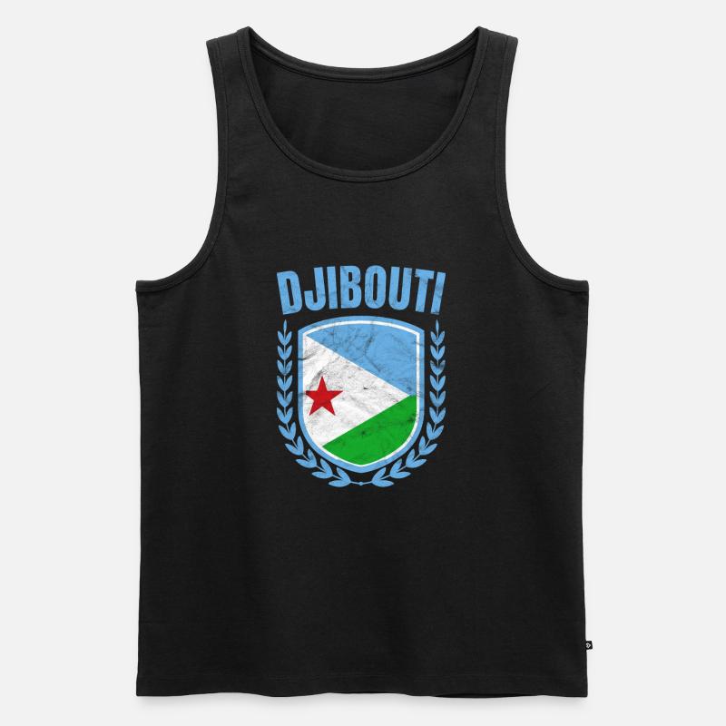 Dschibuti - Männer Premium Bio Tank Top - Schwarz