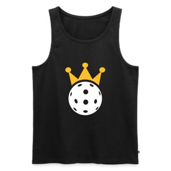 Pickleball - Men's Premium Organic Tank Top - black - Front - Michal (187cm)