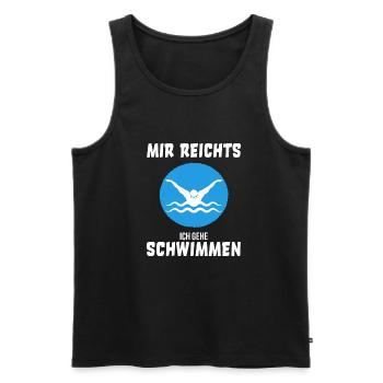 Schwimm Athlet Schwimmer Schwimmen Schwimmtraining - Männer Premium Bio Tank Top - Schwarz - Vorne - Michal (187cm)