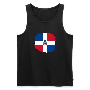 Dominican Republic Flag Dom Rep Flag Travel - Men's Premium Organic Tank Top - black - Front - Michal (187cm)