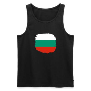 Bulgarien Flagge Bulgarische Fahne Goldstrand - Männer Premium Bio Tank Top - Schwarz - Vorne - Michal (187cm)