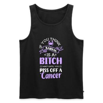 Cancer Zodiac Sign Water Jupiter - Men's Premium Organic Tank Top - black - Front - Michal (187cm)
