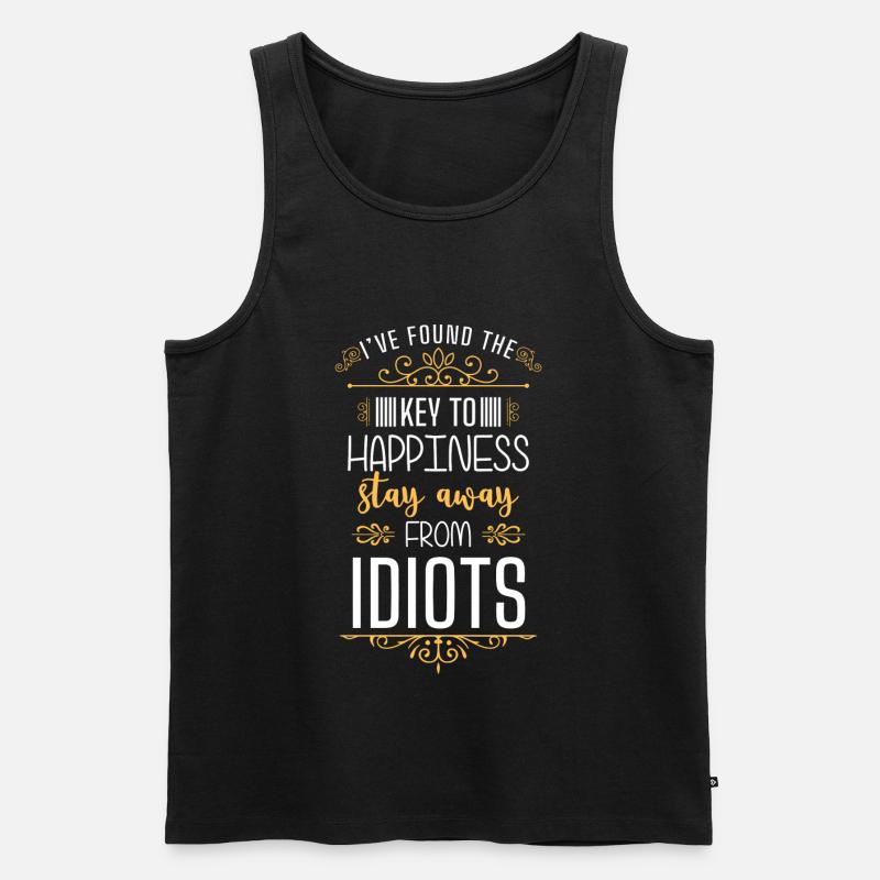 Glück Positiv Geld - Männer Premium Bio Tank Top - Schwarz