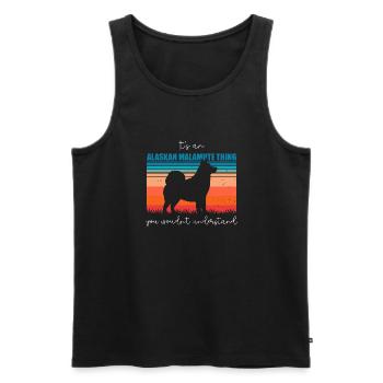 Alaskan Malamute Hund - Männer Premium Bio Tank Top - Schwarz - Vorne - Michal (187cm)