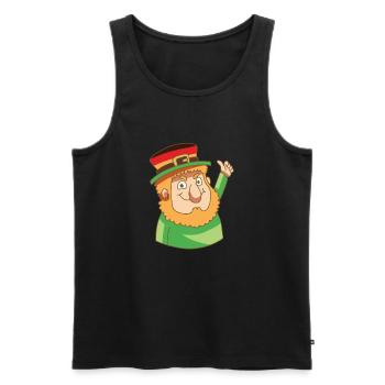 Kobold Fabel Leprechaun Flagge Germany Geschenk - Männer Premium Bio Tank Top - Schwarz - Vorne - Michal (187cm)