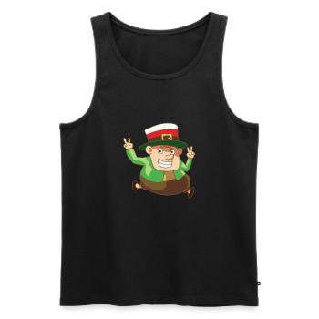 Kobold Fabel Leprechaun Flagge Poland Geschenk - Männer Premium Bio Tank Top - Schwarz - Vorne - Michal (187cm)