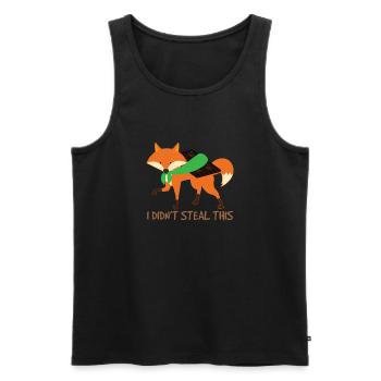 Funny Fox Fox Chocolate Trend Fun Gift - Men's Premium Organic Tank Top - black - Front - AI Model Male 178 light (178cm)