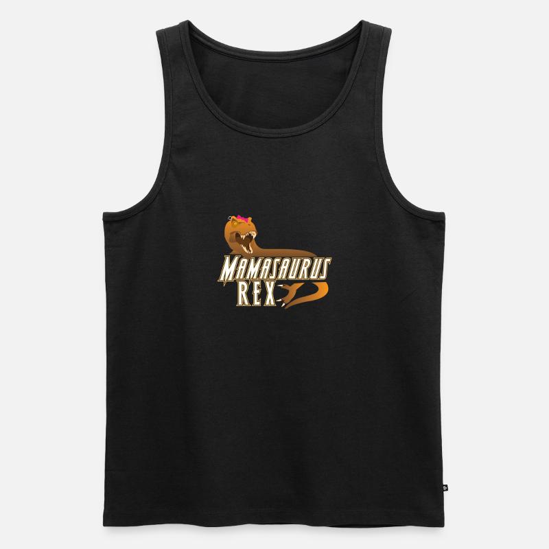 Mamasaurus Rex Muttertag Mama Geschenk - Männer Premium Bio Tank Top - Schwarz