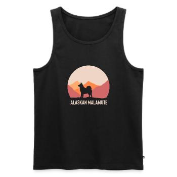 Alaskan Malamute Hund - Männer Premium Bio Tank Top - Schwarz - Vorne - Michal (187cm)