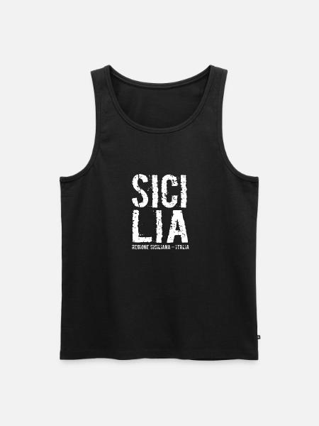 Sicily, Italy, Mediterranean - Men's Premium Organic Tank Top - black