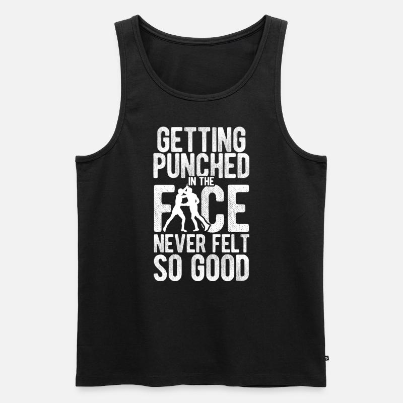 Kickboxing - Männer Premium Bio Tank Top - Schwarz