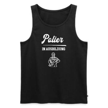 Polier in Ausbildung Polierausbildung Bauleiter - Männer Premium Bio Tank Top - Schwarz - Vorne - Michal (187cm)
