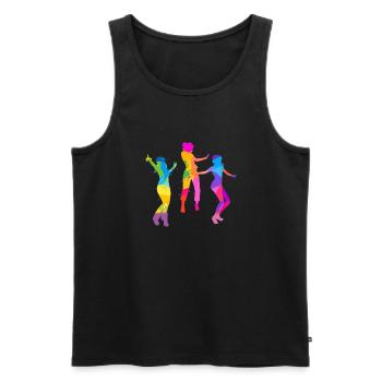 dancer,dance,illustration,colorful,graffiti - Men's Premium Organic Tank Top - black - Front - Michal (187cm)