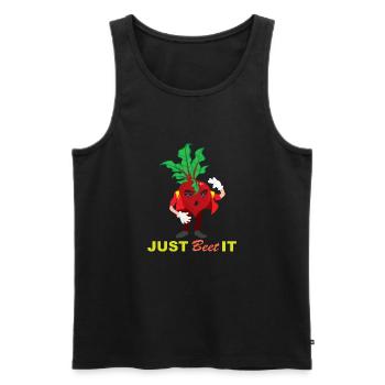 Vegetable Funny Beetroot Trend Funny Gift - Men's Premium Organic Tank Top - black - Front - AI Model Male 178 light (178cm)