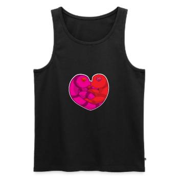 Wurm Würmchen Herz Liebe Valentinstag Fun Geschenk - Männer Premium Bio Tank Top - Schwarz - Vorne - AI Model Male 178 light (178cm)