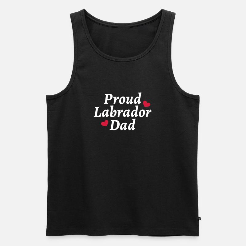 Proud Labrador Dad - Männer Premium Bio Tank Top - Schwarz