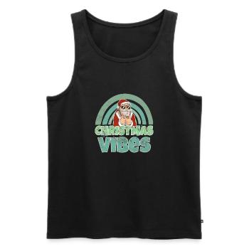 Christmas Vibes Weihnachts Design - Men's Premium Organic Tank Top - black - Front - Michal (187cm)