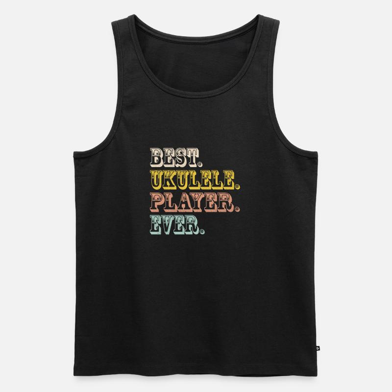 Best. Ukulele. Player. Ever. - Männer Premium Bio Tank Top - Schwarz