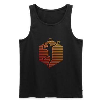 Fistball Hommes Fistball Joueurs De Fistball Jeux - Débardeur bio Premium Homme - noir - Devant - AI Model Male 178 light (178cm)