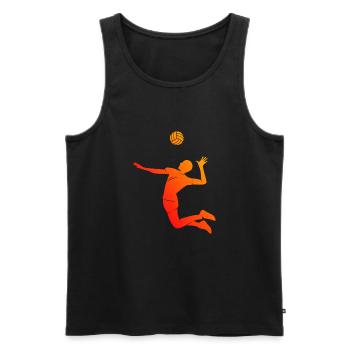 Joueur masculin de beach-volley beach-volley - Débardeur bio Premium Homme - noir - Devant - Michal (187cm)