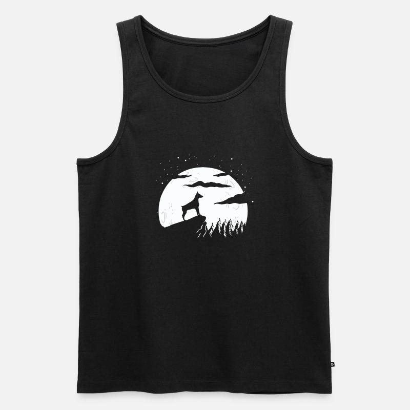 Dobermann - Männer Premium Bio Tank Top - Schwarz
