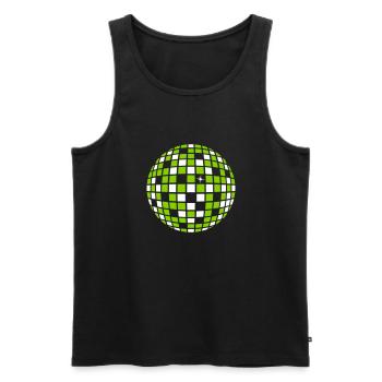 DISCO BALL BALL - Men's Premium Organic Tank Top - black - Front - AI Model Male 178 light (178cm)