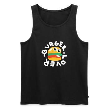 BURGER LOVER - Débardeur bio Premium Homme - noir - Devant - Michal (187cm)