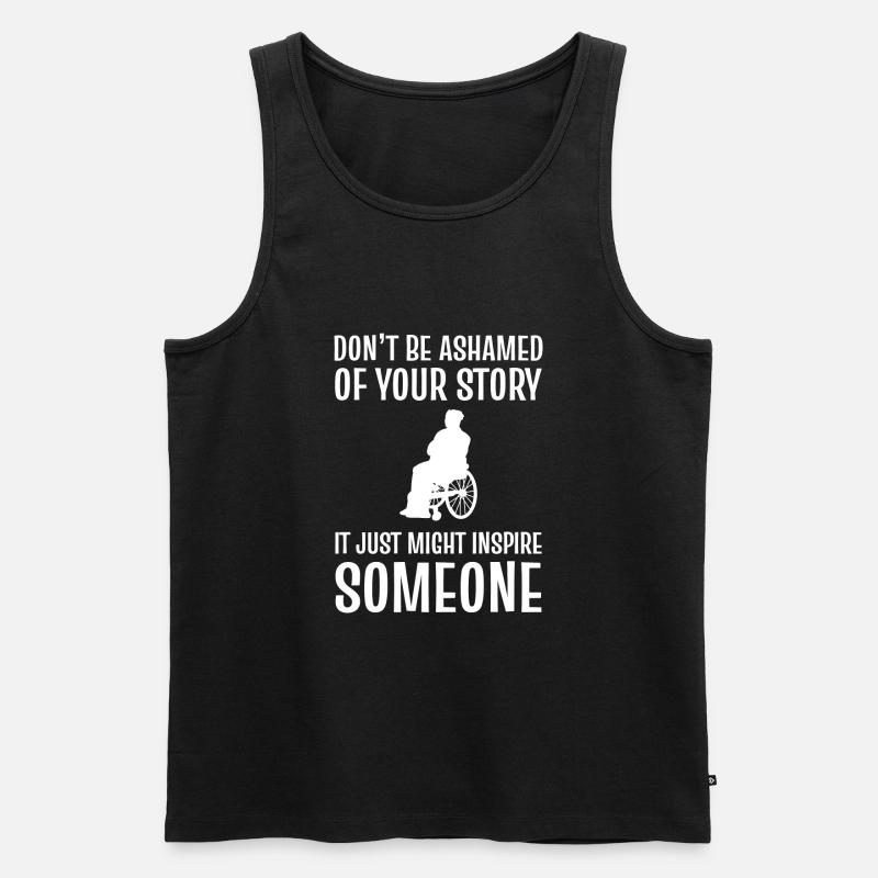 Rollstuhl - Männer Premium Bio Tank Top - Schwarz