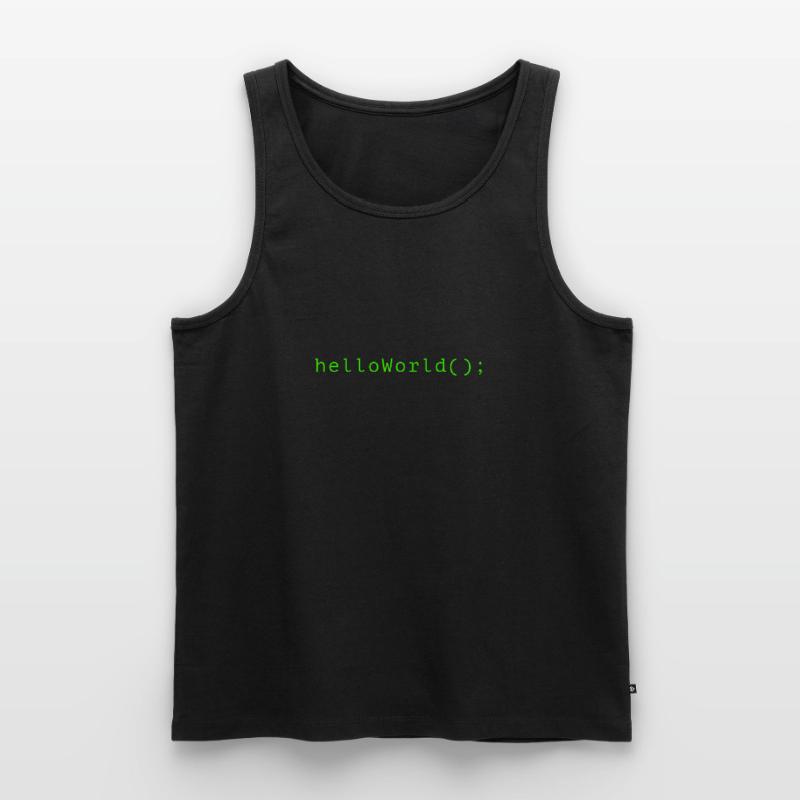 HelloWorld Program Code Coding Informatik Men's Premium Organic Tank Top