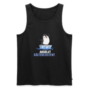 eisbader winterbader eischwimmer kältebad pinguin - Männer Premium Bio Tank Top - Schwarz - Vorne - Michal (187cm)