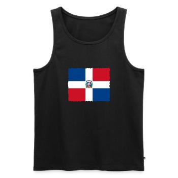 Dominican Republic Flag Dom Rep Flag Travel - Men's Premium Organic Tank Top - black - Front - Michal (187cm)