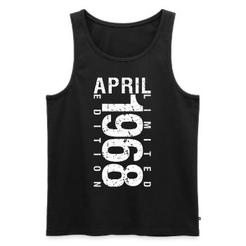 April 1968 April Geburtstagsgeschenk 1968 - Männer Premium Bio Tank Top - Schwarz - Vorne - Michal (187cm)