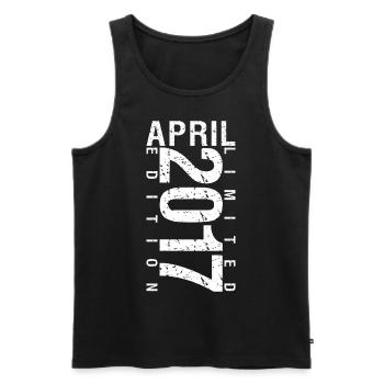 April 2017 April birthday gift 2017 - Men's Premium Organic Tank Top - black - Front - Michal (187cm)