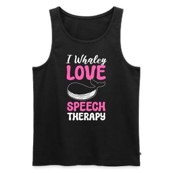 Speech pathologist - Men's Premium Organic Tank Top - black - Front - Michal (187cm)