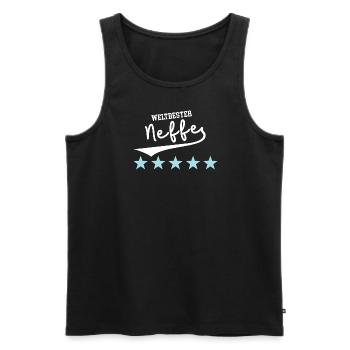Neffe Beste Neffen Kinder Patenkinder Bruderkind - Männer Premium Bio Tank Top - Schwarz - Vorne - AI Model Male 178 light (178cm)