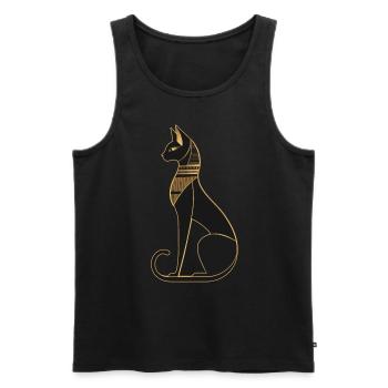 Egyptian Cat - Men's Premium Organic Tank Top - black - Front - Michal (187cm)