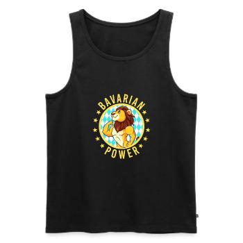 Bavarian Power - Männer Premium Bio Tank Top - Schwarz - Vorne - Michal (187cm)