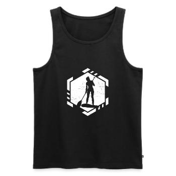 Standup Paddling Men Stand up Paddling Board - Men's Premium Organic Tank Top - black - Front - AI Model Male 178 light (178cm)