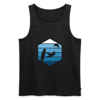 Kitesurfeuse Femmes Kitesurf Kitesurf Kitesurf Kitesurf - Débardeur bio Premium Homme - noir - Devant - Michal (187cm)