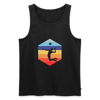 Volleyball players Volleyball playing beach volleybal - Men's Premium Organic Tank Top - black - Front - Michal (187cm)