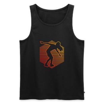 Roller Skate Women's Roller Skates Roller Skating - Men's Premium Organic Tank Top - black - Front - AI Model Male 178 light (178cm)