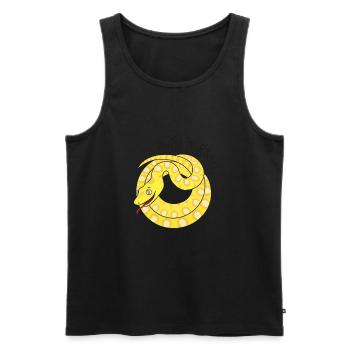Tight hugs available from python! - Men's Premium Organic Tank Top - black - Front - AI Model Male 178 light (178cm)