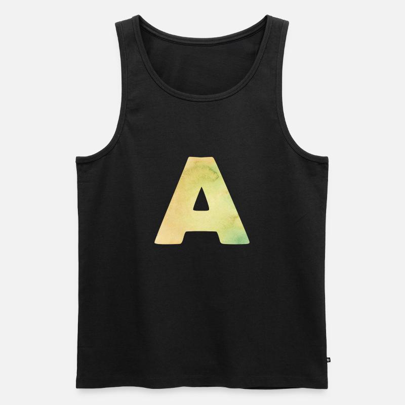 Der Buchstabe A - Männer Premium Bio Tank Top - Schwarz