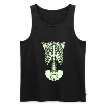 Skelett - Männer Premium Bio Tank Top - Schwarz - Vorne - AI Model Male 178 light (178cm)
