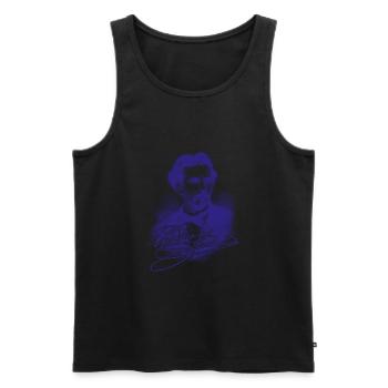 Da Kini - blaue Edition - Männer Premium Bio Tank Top - Schwarz - Vorne - AI Model Male 178 light (178cm)