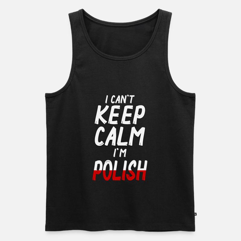 Keep Calm I´m Polish - Men's Premium Organic Tank Top - black