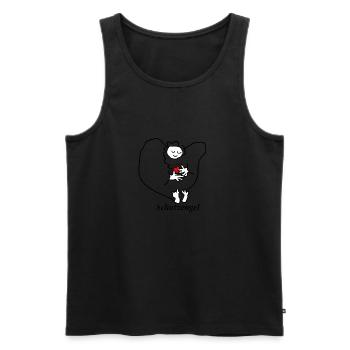 Schutzengel mit Herz - Männer Premium Bio Tank Top - Schwarz - Vorne - AI Model Male 178 light (178cm)