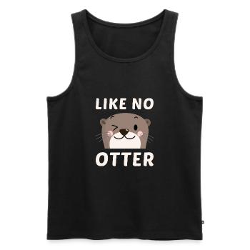 Wie Kein Otter - Männer Premium Bio Tank Top - Schwarz - Vorne - Michal (187cm)