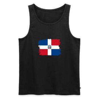 Dominican Republic Flag Dom Rep Flag Travel - Men's Premium Organic Tank Top - black - Front - Michal (187cm)