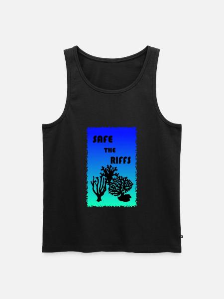 Safe the riffs - Männer Premium Bio Tank Top - Schwarz